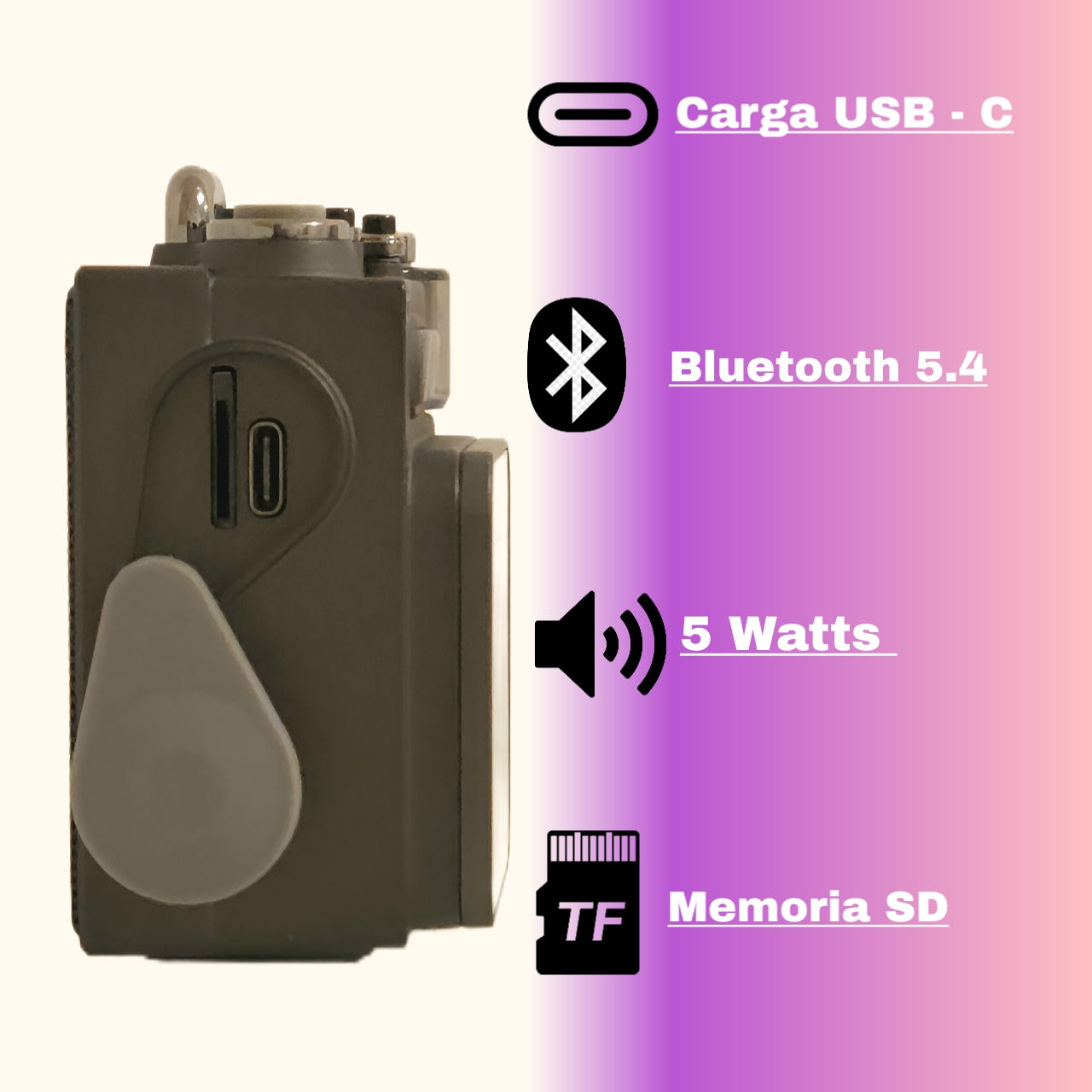 Altavoz Bluetooth con Pantalla Táctil